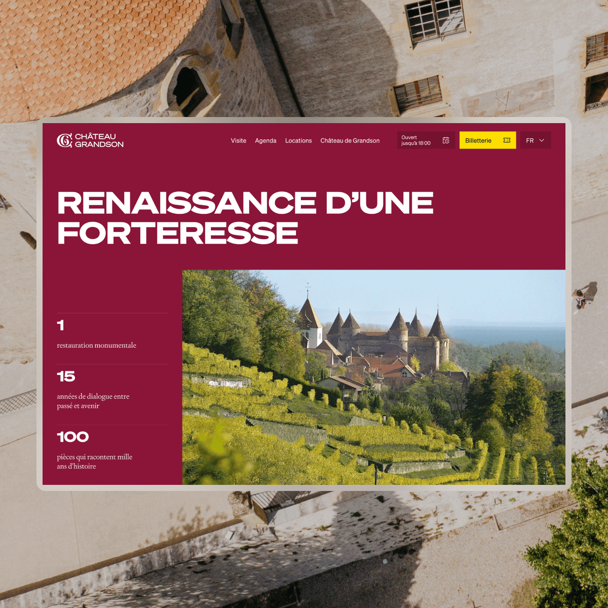 Homepage du site web du Château de Grandson